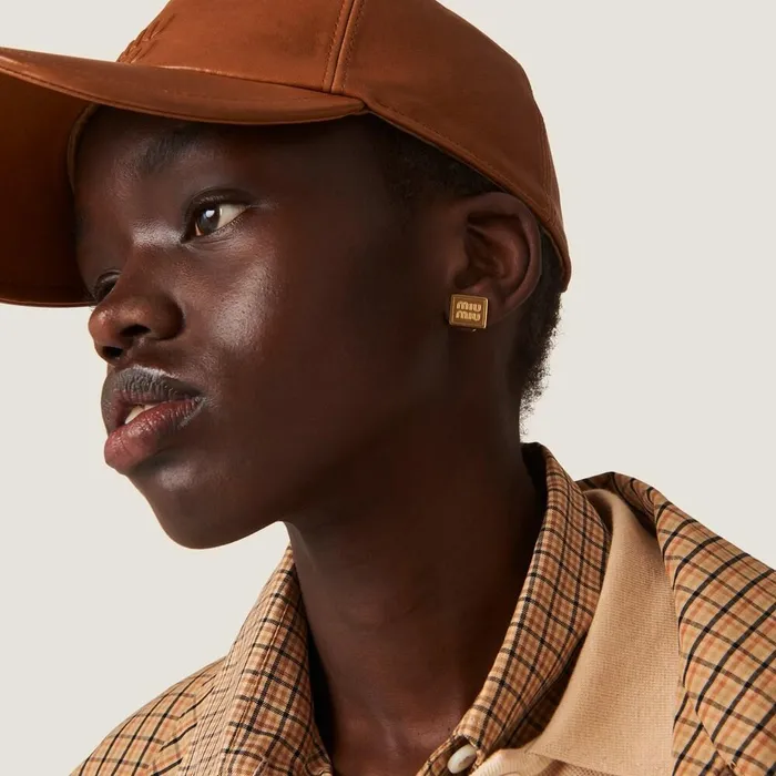Women Hats And Gloves Miu Miu Nappa Leather Baseball Cap Caramel Women Hats And Gloves Miu Miu Nappa Leather Baseball Cap Caramel