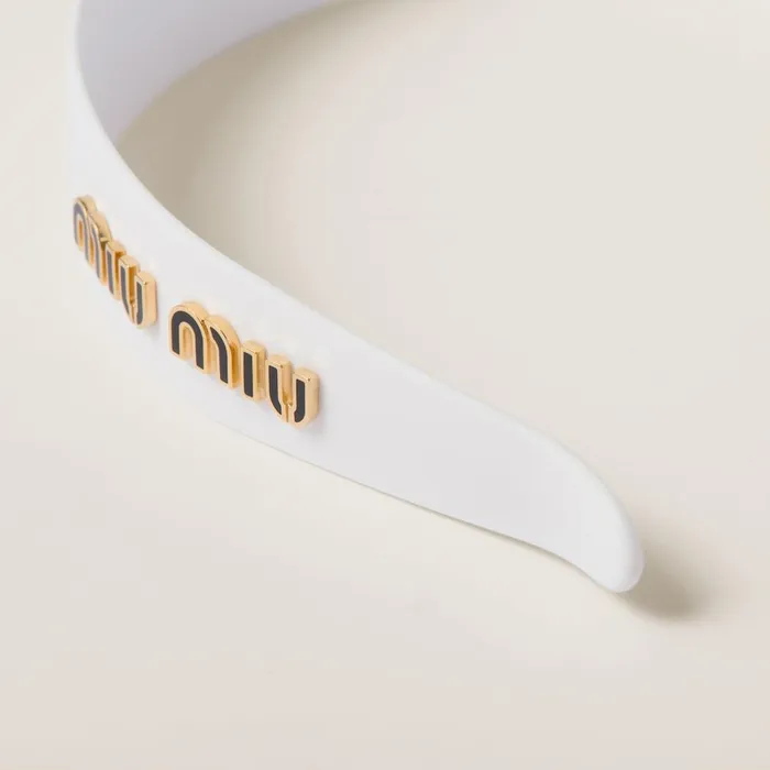 Women Headbands And Hair Accessories Miu Miu Plexiglas Headband Whiteblack
