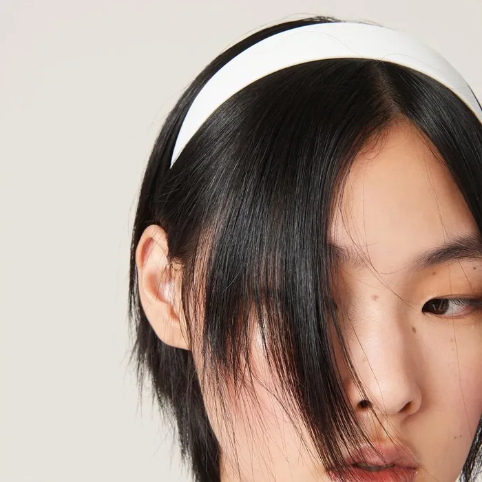 Women Headbands And Hair Accessories Miu Miu Plexiglas Headband Whiteblack