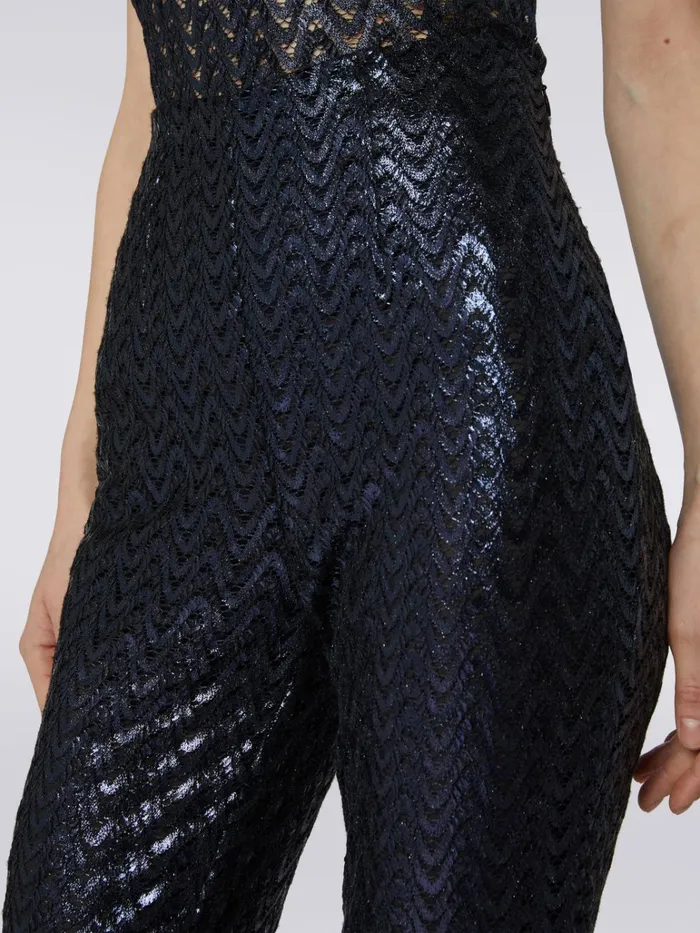 Women HighRise Trousers In Raschel Knit Wool And Viscose Black Missoni Trousers Women HighRise Trousers In Raschel Knit Wool And Viscose Black Missoni Trousers