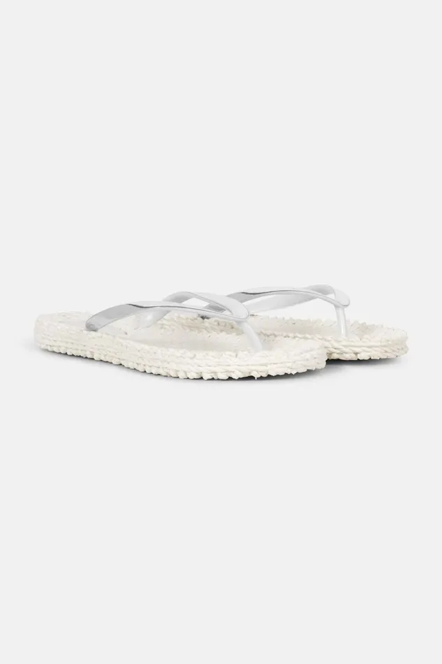 Women Ilse Jacobsen Flip Flops Metallic Flip Flop 8211 Creme