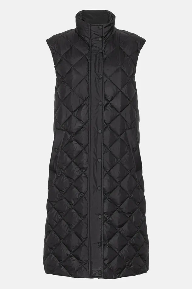 Women Ilse Jacobsen Jackets And Coats Long Down Vest 8211 Black Women Ilse Jacobsen Jackets And Coats Long Down Vest 8211 Black