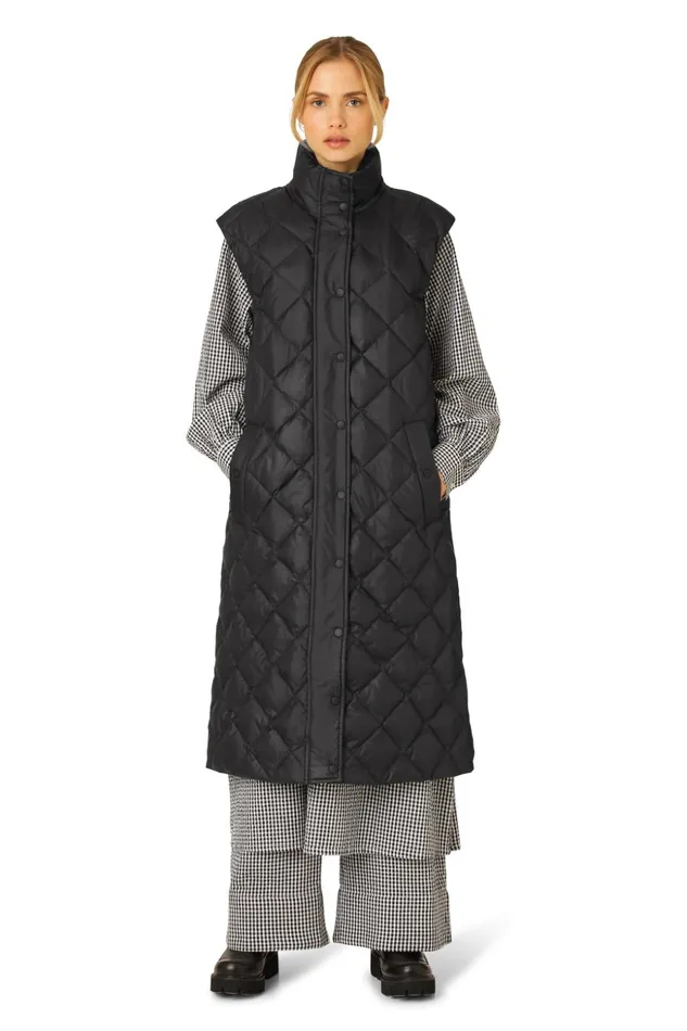 Women Ilse Jacobsen Jackets And Coats Long Down Vest 8211 Black Women Ilse Jacobsen Jackets And Coats Long Down Vest 8211 Black