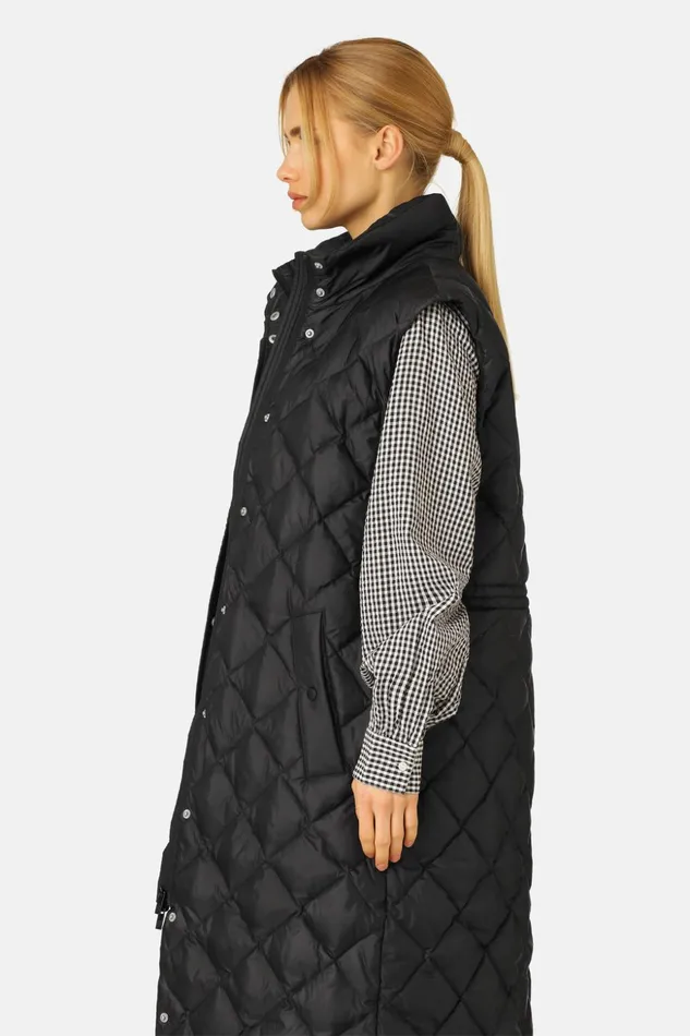 Women Ilse Jacobsen Jackets And Coats Long Down Vest 8211 Black Women Ilse Jacobsen Jackets And Coats Long Down Vest 8211 Black
