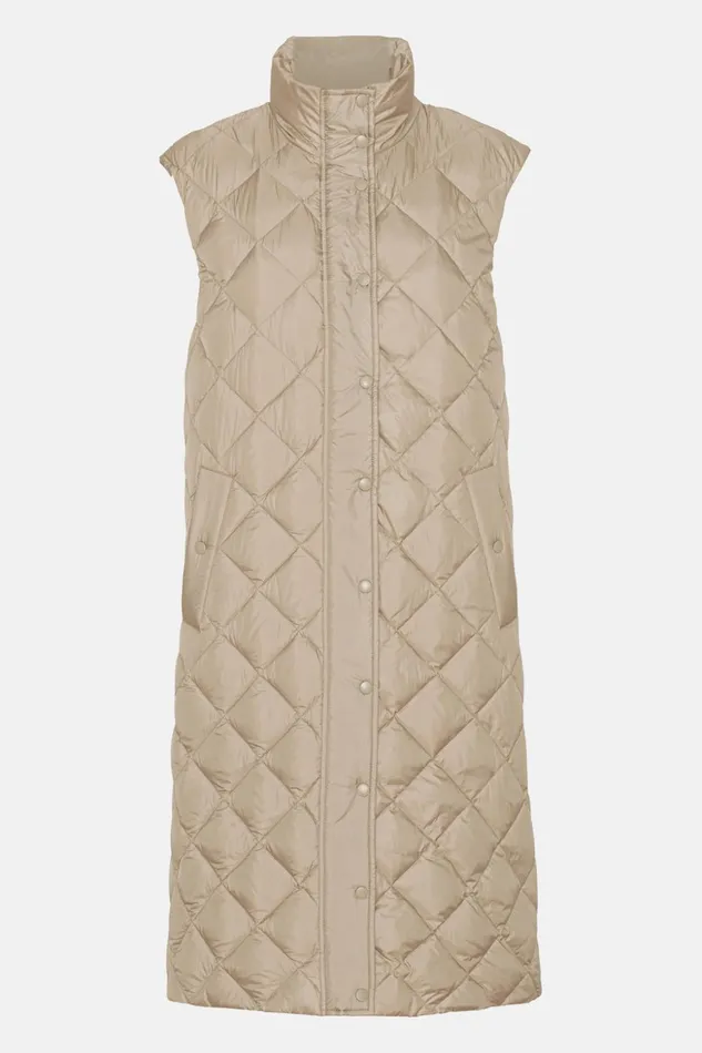 Women Ilse Jacobsen Jackets And Coats Long Down Vest 8211 Cobblestone Women Ilse Jacobsen Jackets And Coats Long Down Vest 8211 Cobblestone