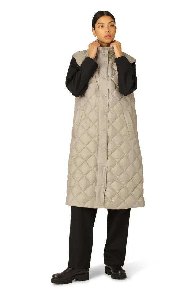 Women Ilse Jacobsen Jackets And Coats Long Down Vest 8211 Cobblestone Women Ilse Jacobsen Jackets And Coats Long Down Vest 8211 Cobblestone