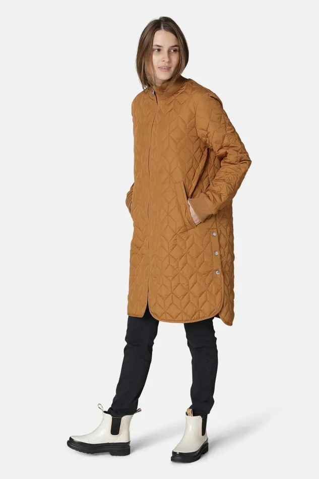 Women Ilse Jacobsen Jackets And Coats Padded Quilt Coat 8211 Cashew