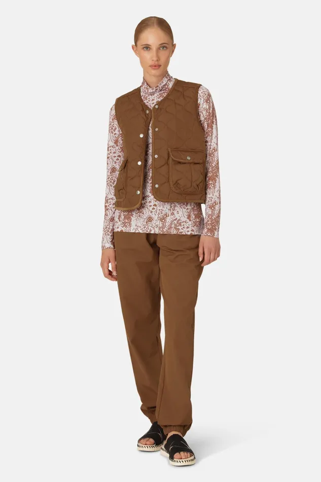 Women Ilse Jacobsen Jackets And Coats Quilt Vest 8211 Walnut