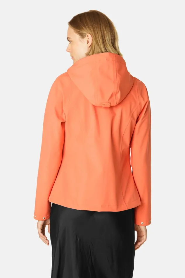 Women Ilse Jacobsen Raincoats Rain Jacket 8211 Hot Orange Women Ilse Jacobsen Raincoats Rain Jacket 8211 Hot Orange