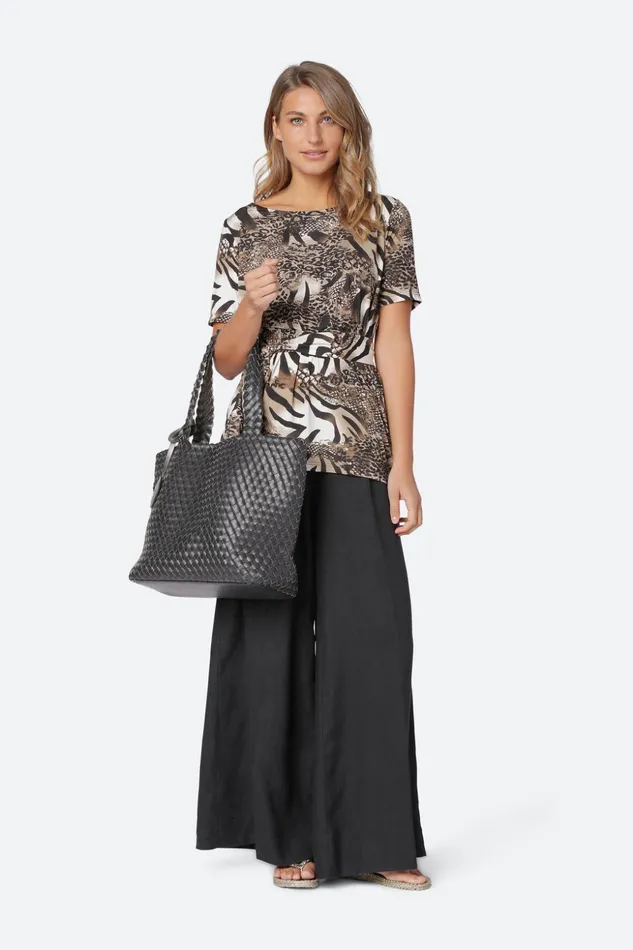 Women Ilse Jacobsen Tote Bags Tote Bag 8211 Black Gun Metal