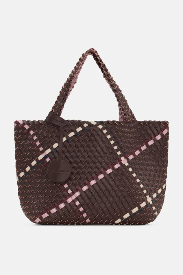 Women Ilse Jacobsen Tote Bags Tote Bag 8211 Ebony Rosy Pink