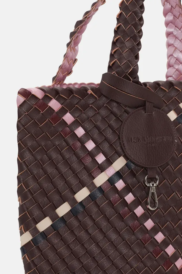 Women Ilse Jacobsen Tote Bags Tote Bag 8211 Ebony Rosy Pink Women Ilse Jacobsen Tote Bags Tote Bag 8211 Ebony Rosy Pink