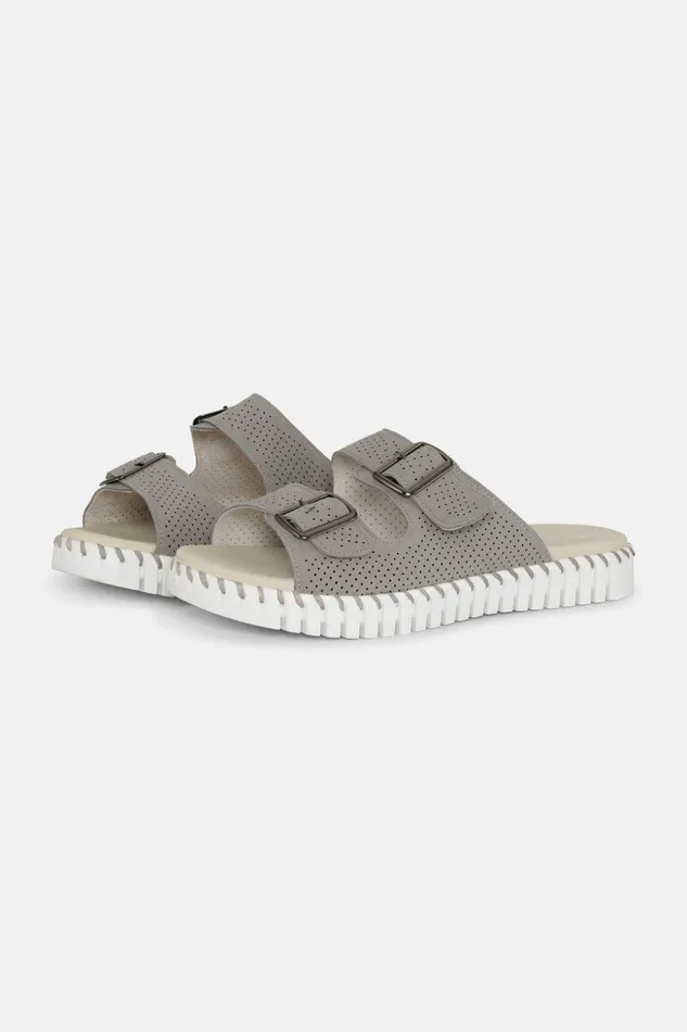Women Ilse Jacobsen Tulip Flats Sandals 8211 Grey
