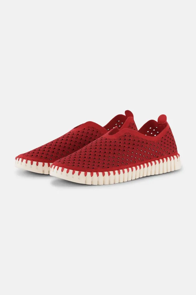 Women Ilse Jacobsen Tulip Flats Tulip SlipIn 8211 Deep Red
