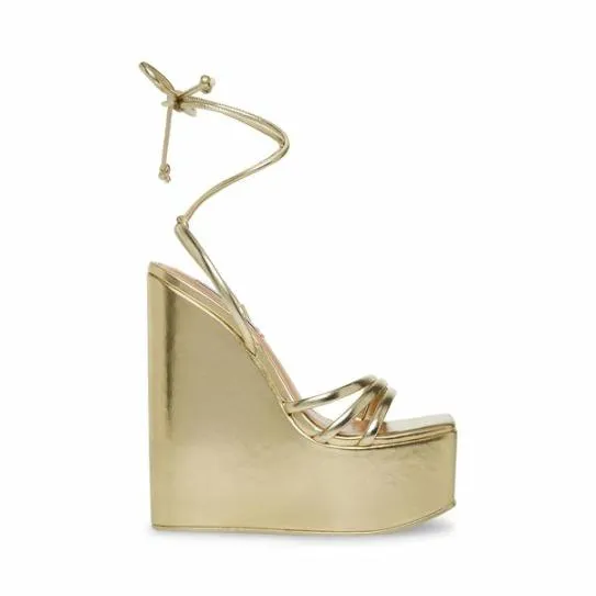 Women ISLA GOLD METAL Gold Metal Steve Madden Sandals