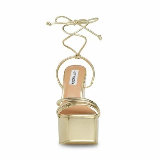 Women ISLA GOLD METAL Gold Metal Steve Madden Sandals Women ISLA GOLD METAL Gold Metal Steve Madden Sandals