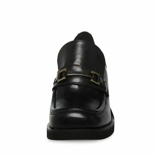 Women JADINE BLACK LEATHER Black Leather Steve Madden Heels Women JADINE BLACK LEATHER Black Leather Steve Madden Heels