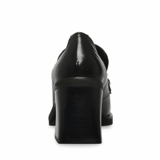 Women JADINE BLACK LEATHER Black Leather Steve Madden Heels Women JADINE BLACK LEATHER Black Leather Steve Madden Heels