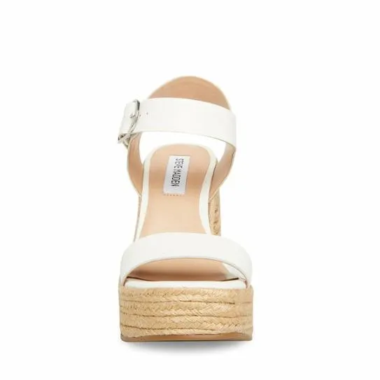 Women JANICE WHITE LEATHER White Leather Steve Madden Heels Women JANICE WHITE LEATHER White Leather Steve Madden Heels