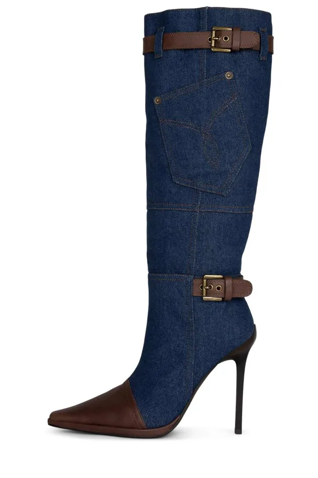 Women Jeffrey Campbell Knee High BluJean