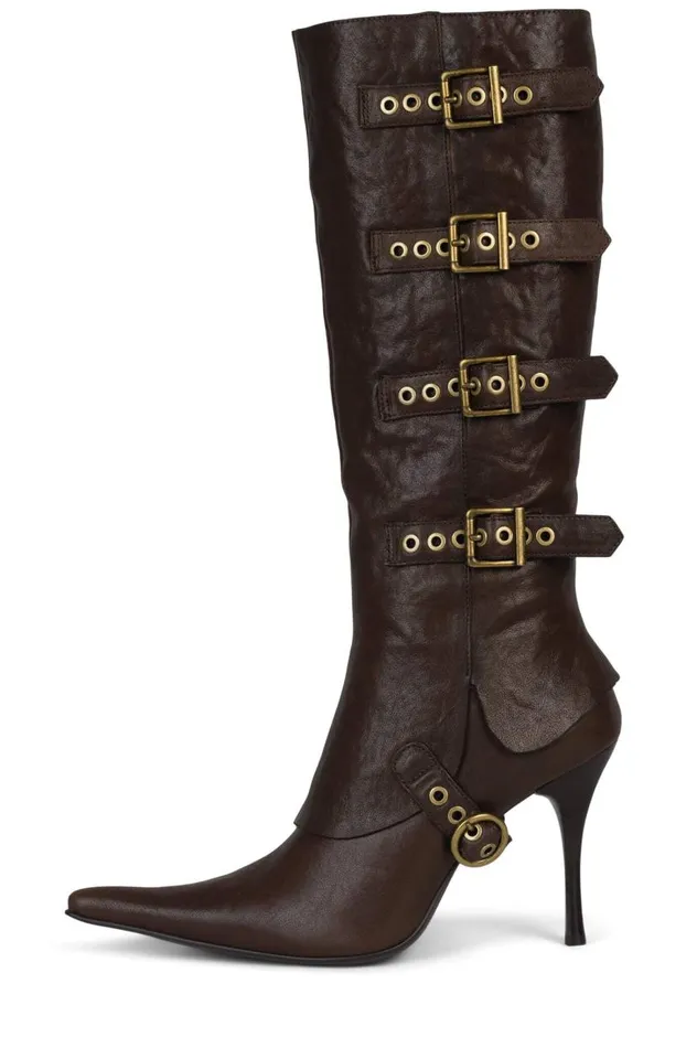 Women Jeffrey Campbell Knee High Corseted