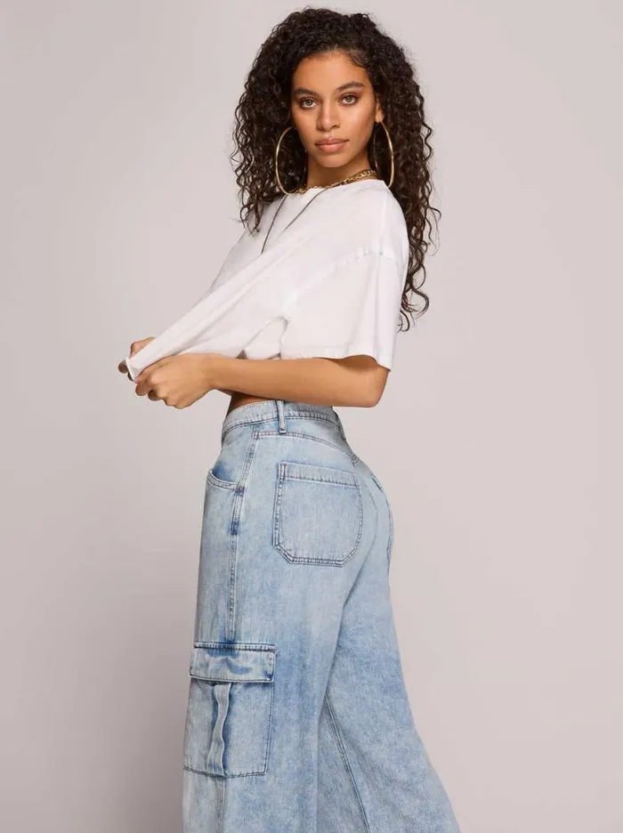 Women Jenna Cargo Pants In Valley Sky Jessica Simpson Bottoms
