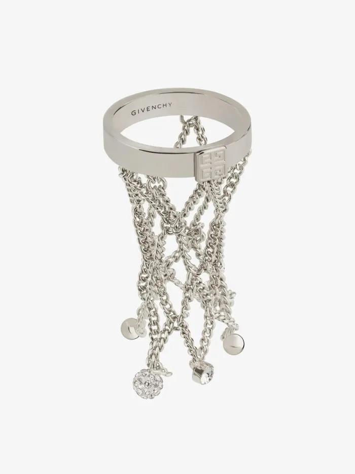 Women Jewelry Givenchy Pearling Ring In Metal With Pearls And Crystals Whitesilvery Women Jewelry Givenchy Pearling Ring In Metal With Pearls And Crystals Whitesilvery
