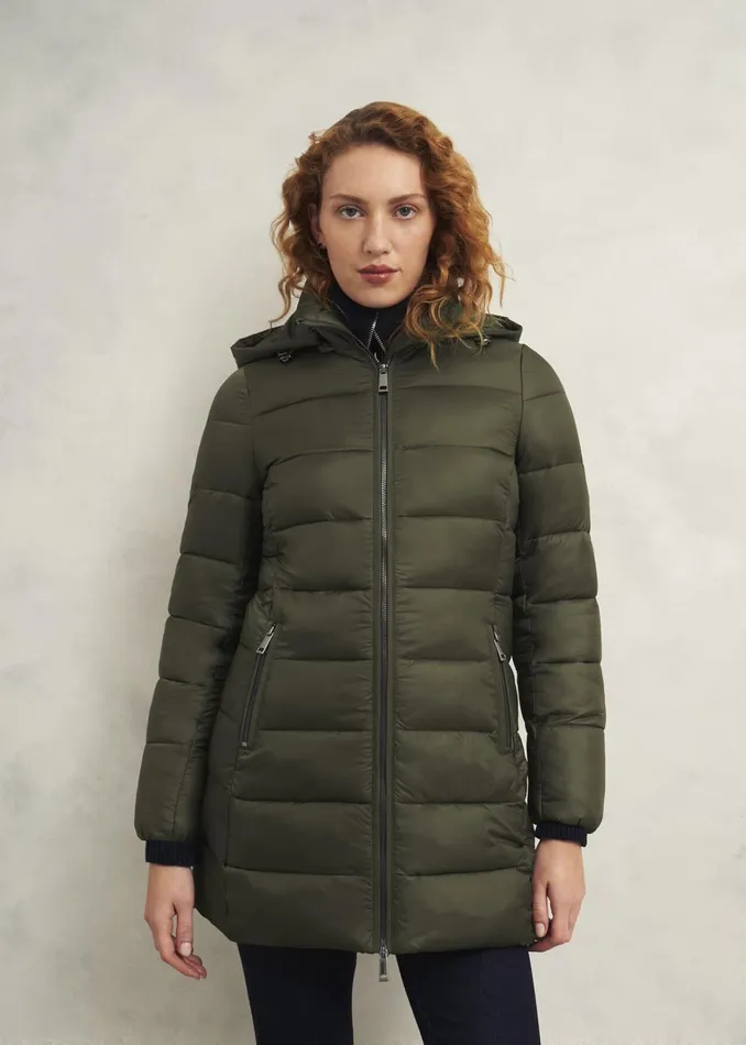 Women Joelle Puffer Dark Olive Hobbs Coats and Jackets