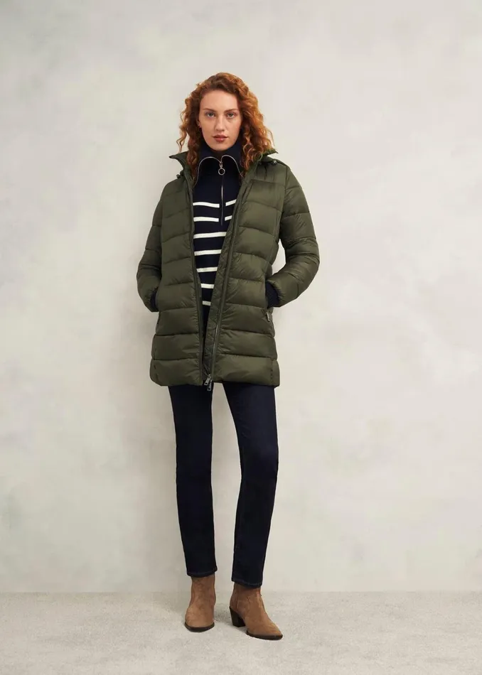 Women Joelle Puffer Dark Olive Hobbs Coats and Jackets