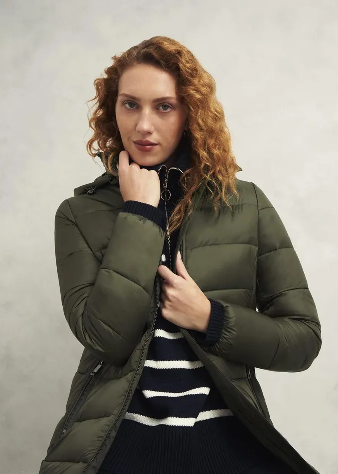 Women Joelle Puffer Dark Olive Hobbs Coats and Jackets