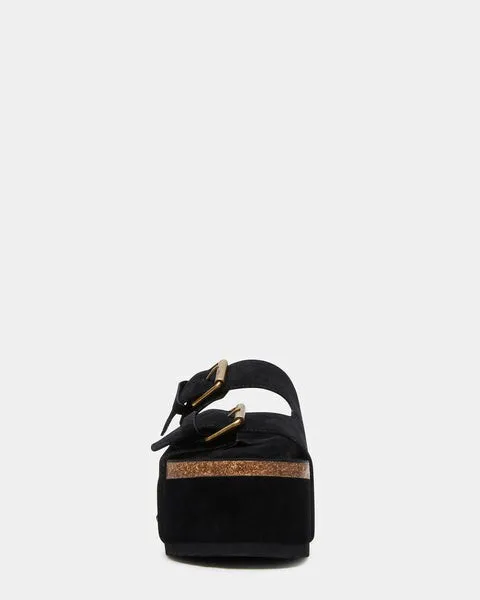 Women KALI BLACK SUEDE Black Suede Steve Madden Sandals Women KALI BLACK SUEDE Black Suede Steve Madden Sandals