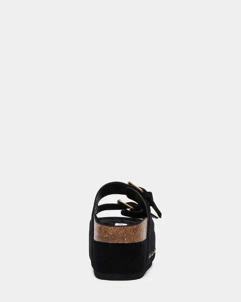 Women KALI BLACK SUEDE Black Suede Steve Madden Sandals Women KALI BLACK SUEDE Black Suede Steve Madden Sandals