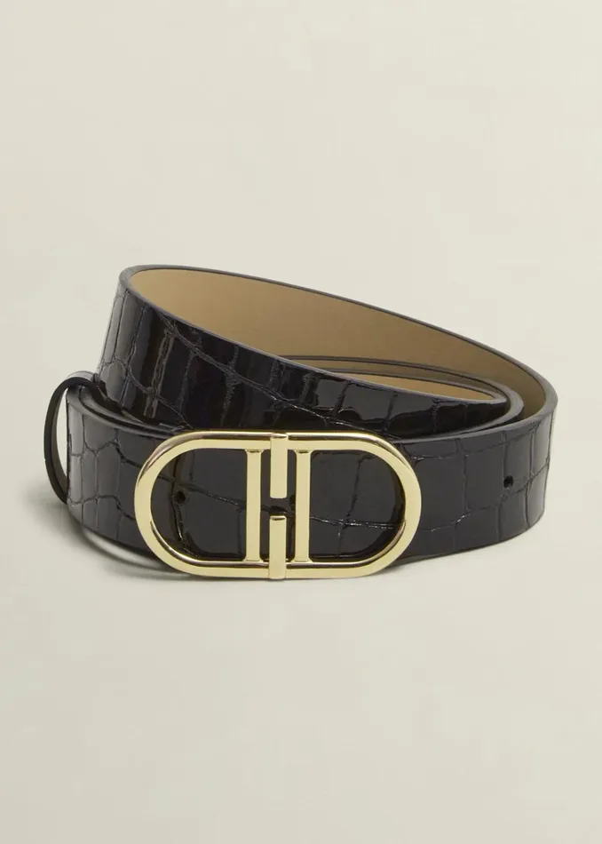 Women Kiera Leather Hip Belt Black Hobbs Belts