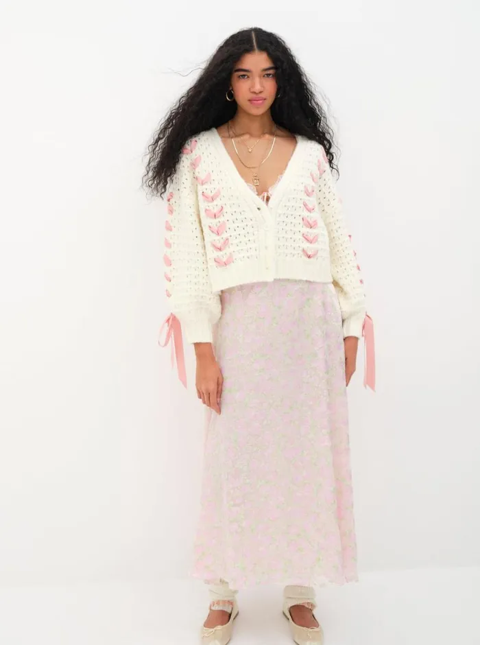 Women Knitwear For Love and Lemons Laurel Oversized Cardigan Ivory Women Knitwear For Love and Lemons Laurel Oversized Cardigan Ivory