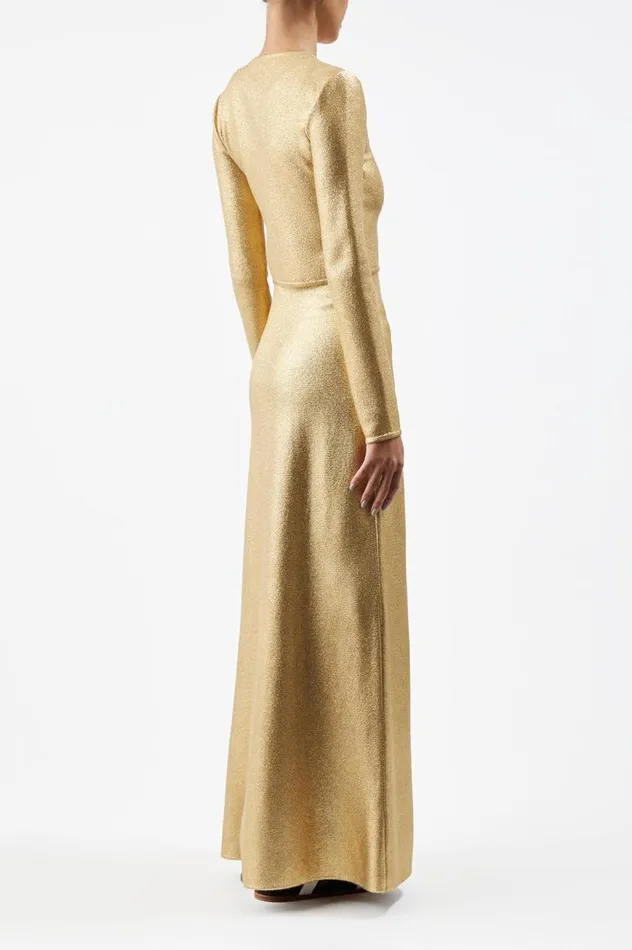 Women Knitwear Gabriela Hearst Katia Knit Cardigan In Gold Merino Wool