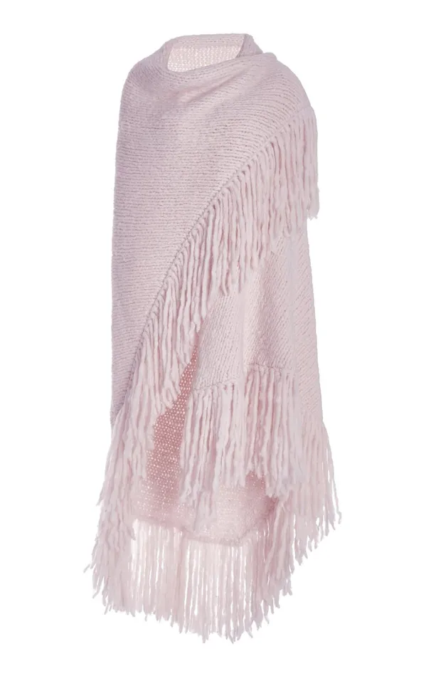 Women Knitwear Gabriela Hearst Lauren Knit Wrap In Blush Welfat Cashmere