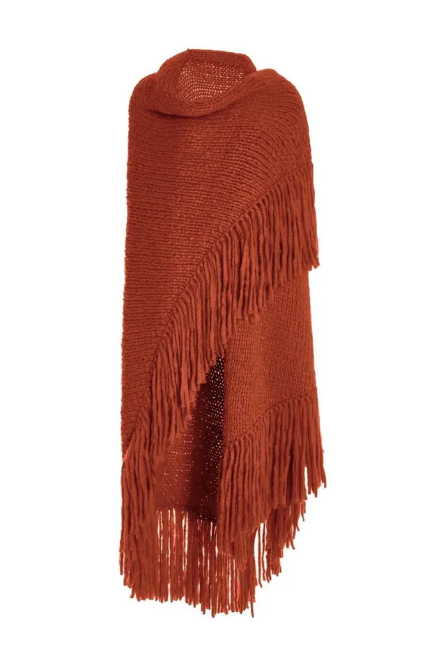 Women Knitwear Gabriela Hearst Lauren Knit Wrap In Copper Welfat Cashmere