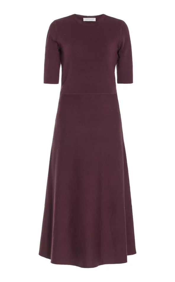 Women Knitwear Gabriela Hearst Seymore Knit Dress In Deep Bordeaux Merino Wool Cashmere Women Knitwear Gabriela Hearst Seymore Knit Dress In Deep Bordeaux Merino Wool Cashmere