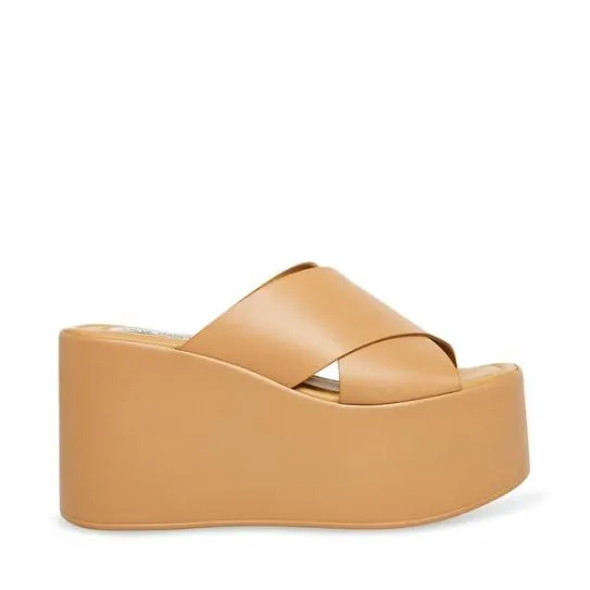 Women KODY TAN LEATHER Tan Leather Steve Madden Sandals