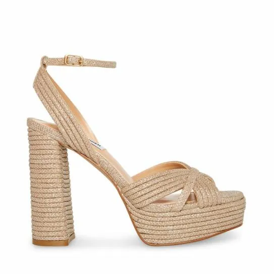 Women LAUREL GOLD GLITTER Gold Glitter Steve Madden Heels