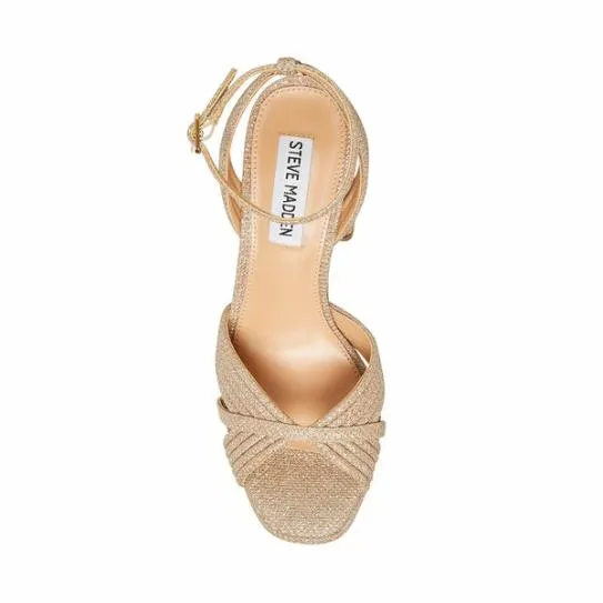 Women LAUREL GOLD GLITTER Gold Glitter Steve Madden Heels Women LAUREL GOLD GLITTER Gold Glitter Steve Madden Heels