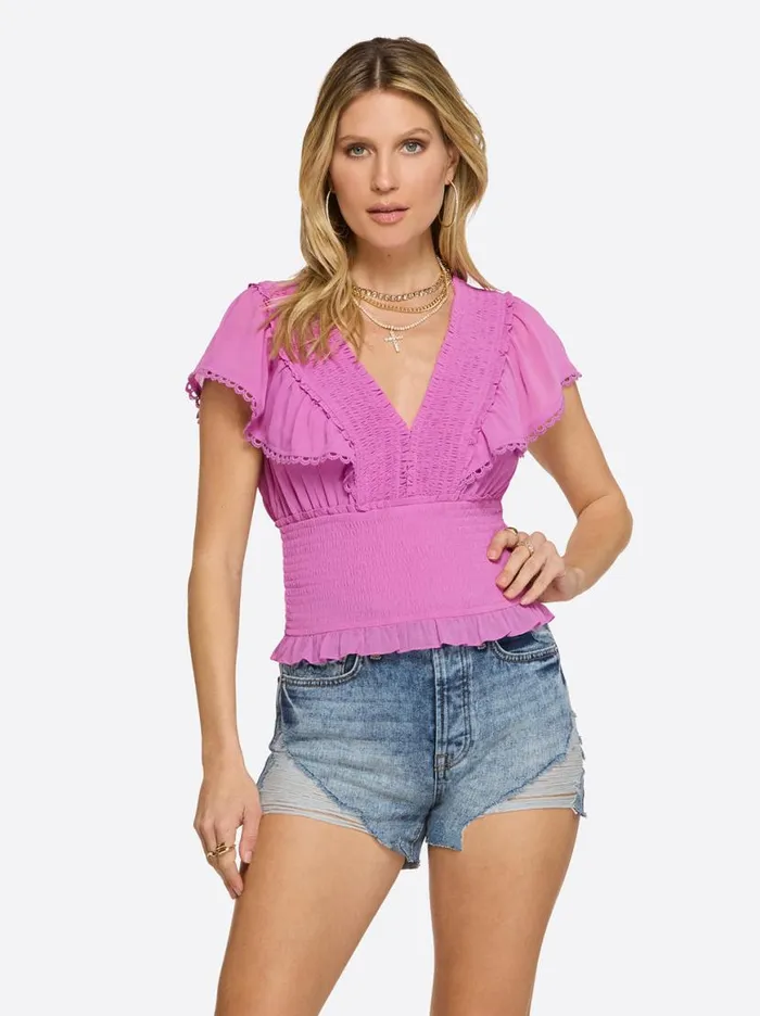 Women Lilianna Top In Radiant Orchid Jessica Simpson Tops and Tees