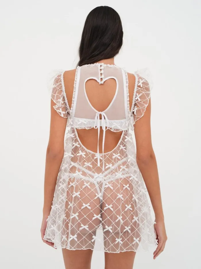 Women Lingerie For Love and Lemons Fiorella Slip Dress White Women Lingerie For Love and Lemons Fiorella Slip Dress White