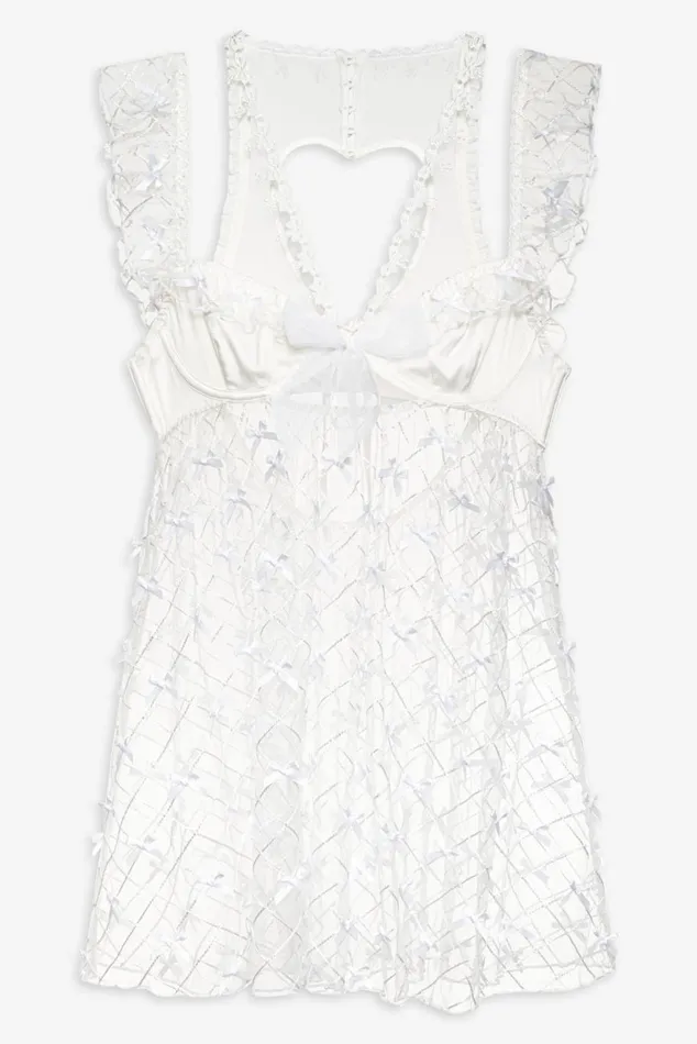 Women Lingerie For Love and Lemons Fiorella Slip Dress White Women Lingerie For Love and Lemons Fiorella Slip Dress White