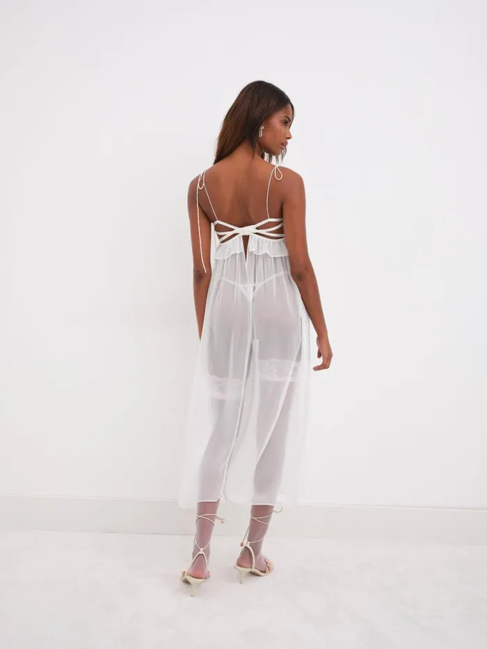 Women Lingerie For Love and Lemons Siena Midi Slip Dress White Women Lingerie For Love and Lemons Siena Midi Slip Dress White