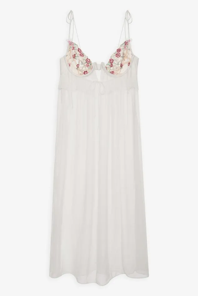 Women Lingerie For Love and Lemons Siena Midi Slip Dress White Women Lingerie For Love and Lemons Siena Midi Slip Dress White