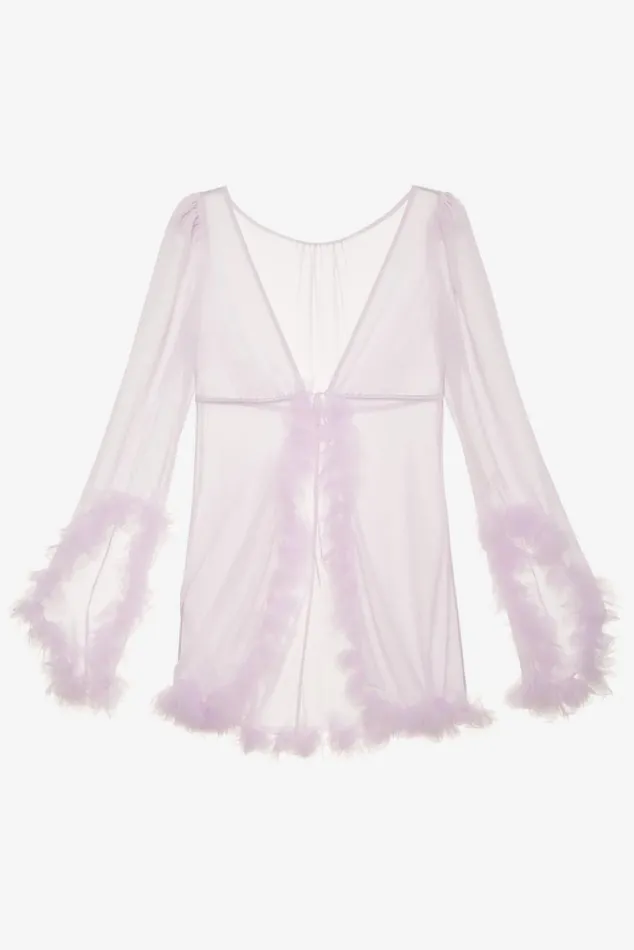 Women Lingerie For Love and Lemons Tropical Chiffon Robe Purple