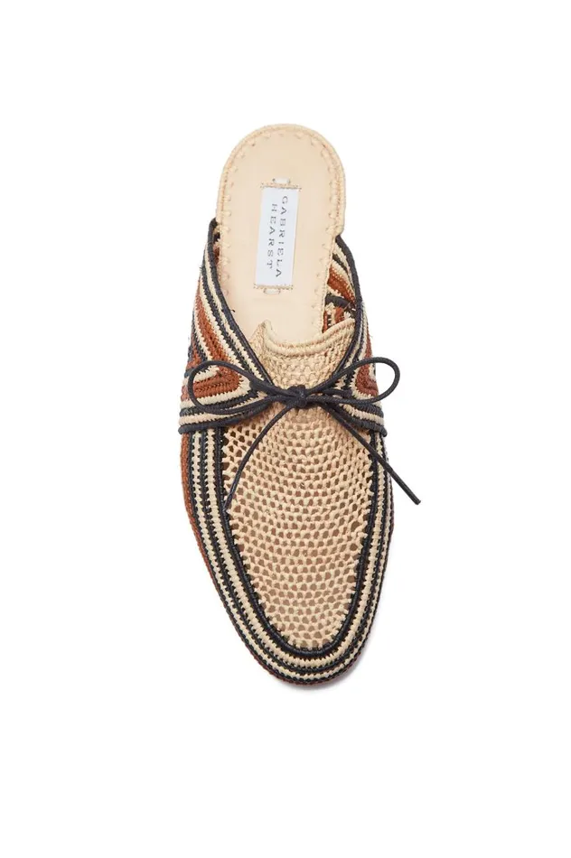 Women Loafers Gabriela Hearst Harriet Raffia Mule