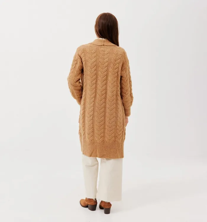 Women Long CableKnit Cardigan 8211 Chestnut Brown Promod Jumpers And Cardigans Women Long CableKnit Cardigan 8211 Chestnut Brown Promod Jumpers And Cardigans