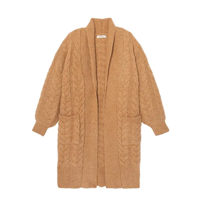 Women Long CableKnit Cardigan 8211 Chestnut Brown Promod Jumpers And Cardigans Women Long CableKnit Cardigan 8211 Chestnut Brown Promod Jumpers And Cardigans